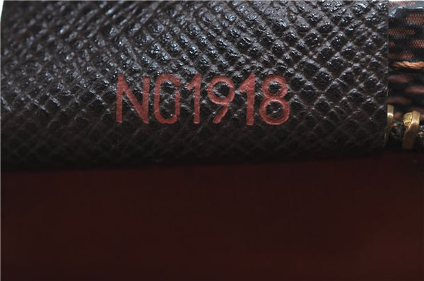 Authentic Louis Vuitton Damier Trousse Makeup Hand Bag Pouch N51982 Junk J1079