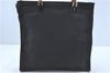 Authentic GUCCI Bamboo Tote Hand Bag Nylon Leather Black J1088