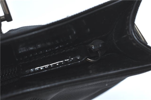 Authentic GUCCI Bamboo Tote Hand Bag Nylon Leather Black J1088