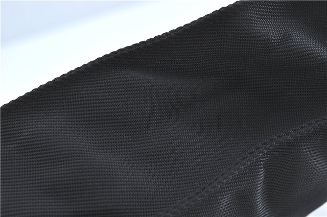 Authentic GUCCI Bamboo Tote Hand Bag Nylon Leather Black J1088