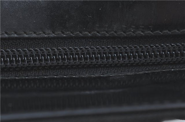 Authentic GUCCI Bamboo Tote Hand Bag Nylon Leather Black J1088