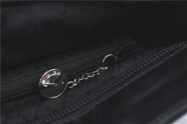 Authentic GUCCI Bamboo Tote Hand Bag Nylon Leather Black J1088