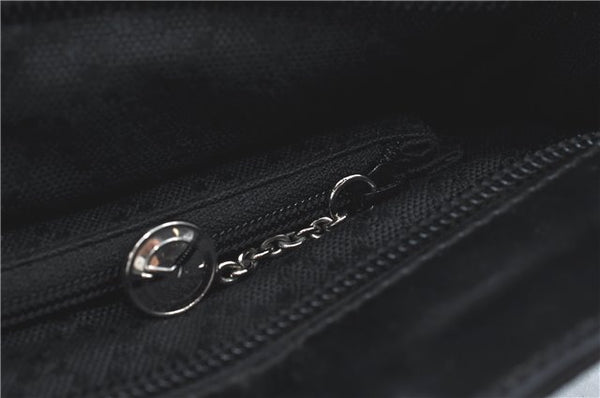 Authentic GUCCI Bamboo Tote Hand Bag Nylon Leather Black J1088