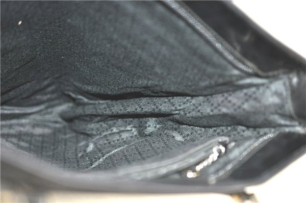 Authentic GUCCI Bamboo Tote Hand Bag Nylon Leather Black J1088