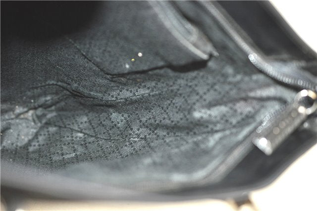 Authentic GUCCI Bamboo Tote Hand Bag Nylon Leather Black J1088