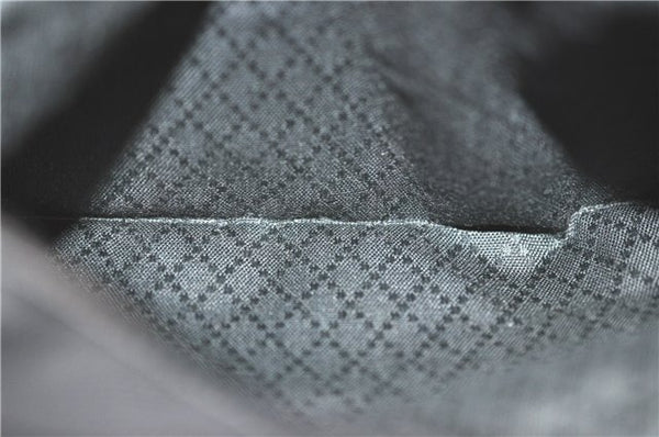 Authentic GUCCI Bamboo Tote Hand Bag Nylon Leather Black J1088