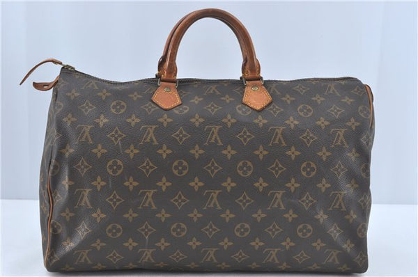 Authentic Louis Vuitton Monogram Speedy 40 Hand Boston Bag M41522 LV J1090