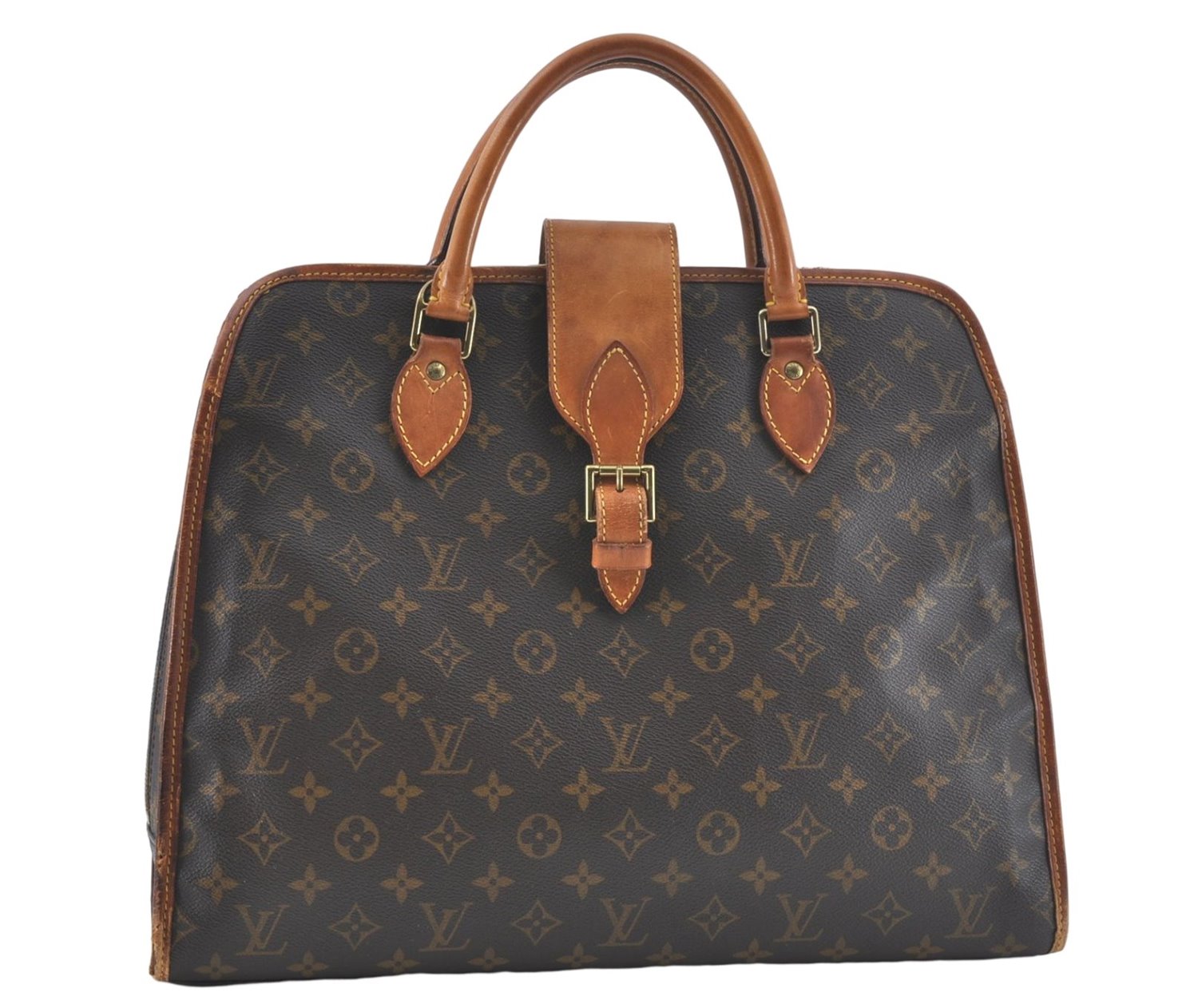 Authentic Louis Vuitton Monogram Rivoli Business bag Hand Bag M53380 LV J1091
