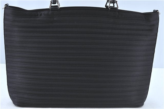 Authentic GUCCI Bamboo 2Way Shoulder Hand Bag Nylon Leather Black J1094