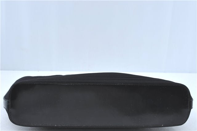 Authentic GUCCI Bamboo 2Way Shoulder Hand Bag Nylon Leather Black J1094