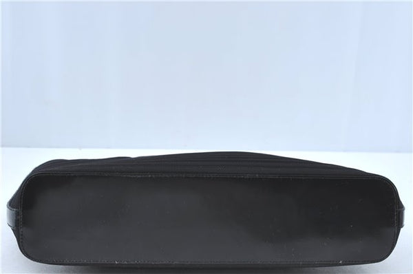 Authentic GUCCI Bamboo 2Way Shoulder Hand Bag Nylon Leather Black J1094