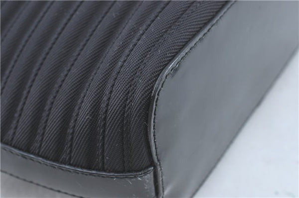 Authentic GUCCI Bamboo 2Way Shoulder Hand Bag Nylon Leather Black J1094