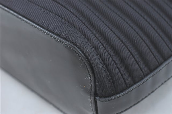 Authentic GUCCI Bamboo 2Way Shoulder Hand Bag Nylon Leather Black J1094