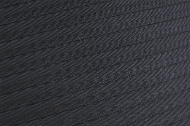 Authentic GUCCI Bamboo 2Way Shoulder Hand Bag Nylon Leather Black J1094