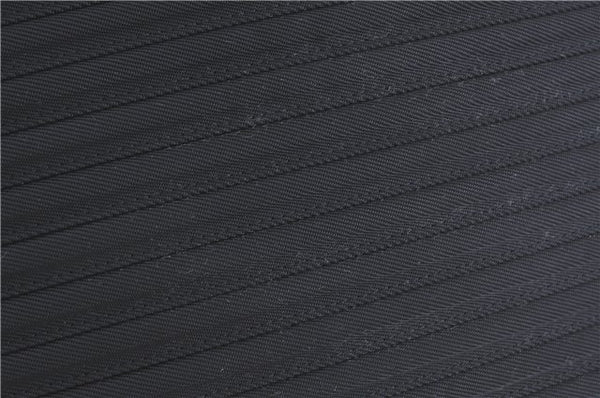 Authentic GUCCI Bamboo 2Way Shoulder Hand Bag Nylon Leather Black J1094