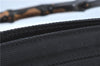 Authentic GUCCI Bamboo 2Way Shoulder Hand Bag Nylon Leather Black J1094
