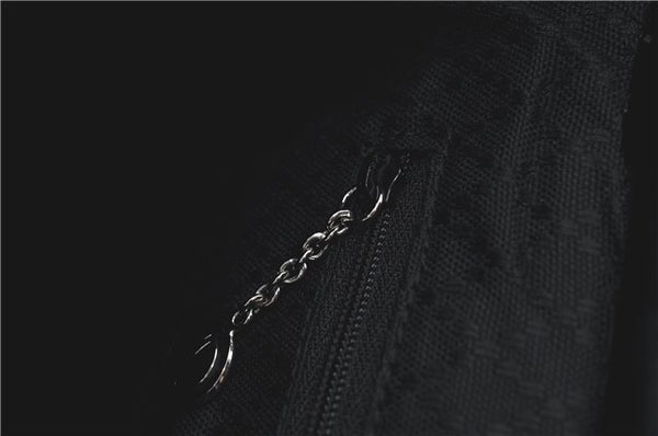 Authentic GUCCI Bamboo 2Way Shoulder Hand Bag Nylon Leather Black J1094