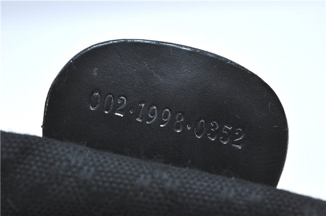 Authentic GUCCI Bamboo 2Way Shoulder Hand Bag Nylon Leather Black J1094