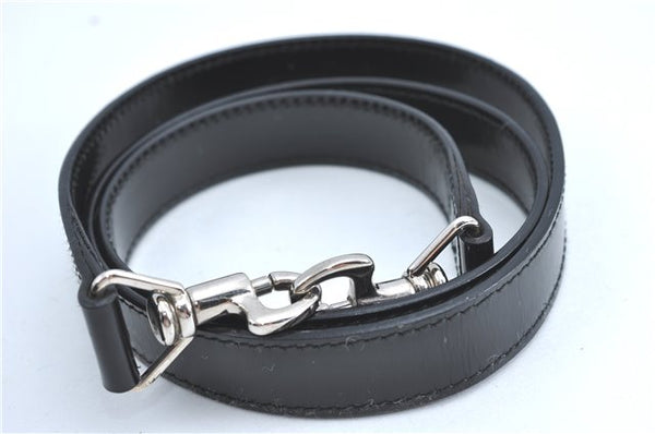 Authentic GUCCI Bamboo 2Way Shoulder Hand Bag Nylon Leather Black J1094