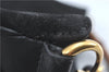 Authentic GUCCI Bamboo 2Way Shoulder Hand Bag Suede Leather Black J1095