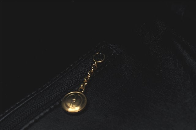Authentic GUCCI Bamboo 2Way Shoulder Hand Bag Suede Leather Black J1095