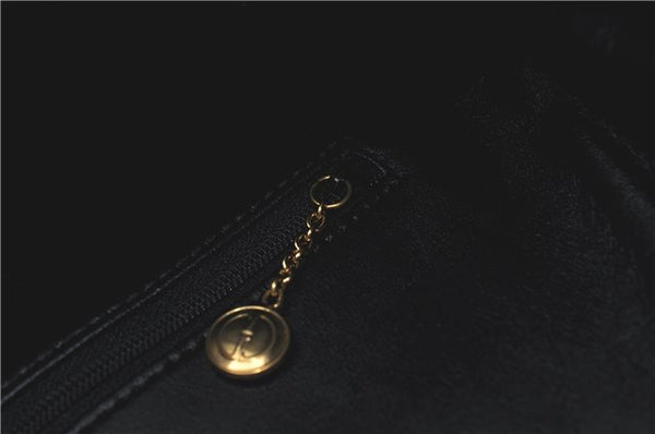 Authentic GUCCI Bamboo 2Way Shoulder Hand Bag Suede Leather Black J1095