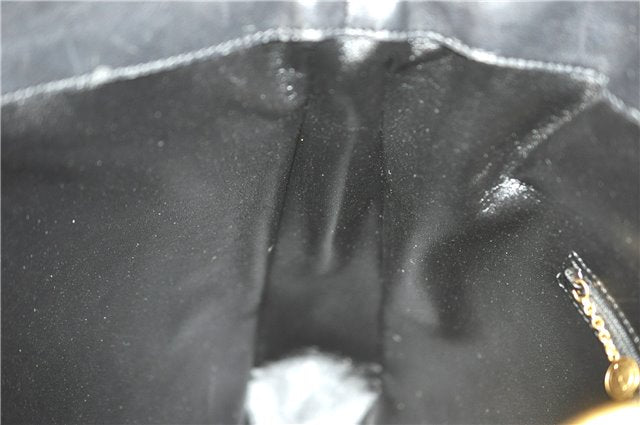 Authentic GUCCI Bamboo 2Way Shoulder Hand Bag Suede Leather Black J1095