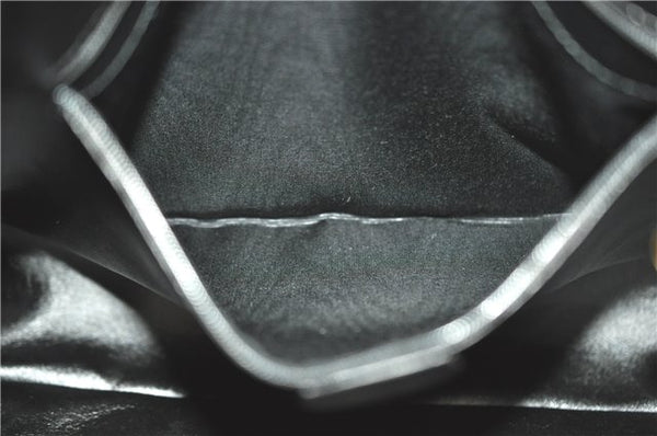 Authentic GUCCI Bamboo 2Way Shoulder Hand Bag Suede Leather Black J1095