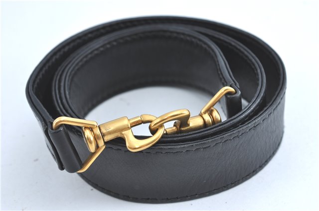 Authentic GUCCI Bamboo 2Way Shoulder Hand Bag Suede Leather Black J1095