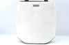 Authentic CELINE Hand Bag Purse Leather White Black J1096
