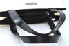 Authentic CELINE Hand Bag Purse Leather White Black J1096