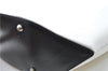 Authentic CELINE Hand Bag Purse Leather White Black J1096