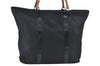 Authentic GUCCI Bamboo Tote Hand Bag Nylon Leather Black J1097