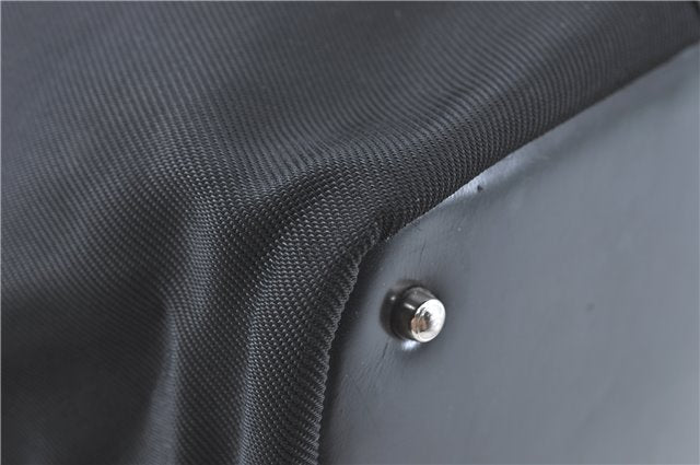 Authentic GUCCI Bamboo Tote Hand Bag Nylon Leather Black J1097