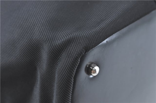 Authentic GUCCI Bamboo Tote Hand Bag Nylon Leather Black J1097