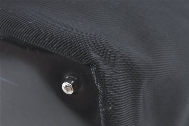 Authentic GUCCI Bamboo Tote Hand Bag Nylon Leather Black J1097