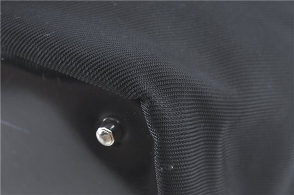 Authentic GUCCI Bamboo Tote Hand Bag Nylon Leather Black J1097