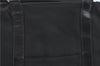 Authentic GUCCI Bamboo Tote Hand Bag Nylon Leather Black J1097