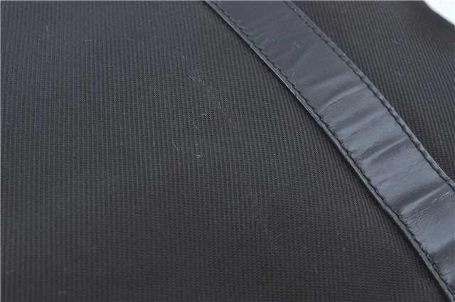 Authentic GUCCI Bamboo Tote Hand Bag Nylon Leather Black J1097