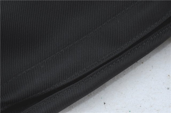 Authentic GUCCI Bamboo Tote Hand Bag Nylon Leather Black J1097