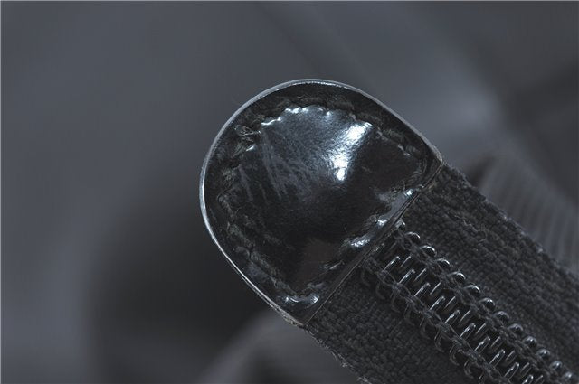 Authentic GUCCI Bamboo Tote Hand Bag Nylon Leather Black J1097