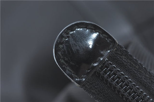 Authentic GUCCI Bamboo Tote Hand Bag Nylon Leather Black J1097