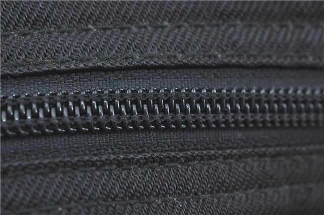 Authentic GUCCI Bamboo Tote Hand Bag Nylon Leather Black J1097