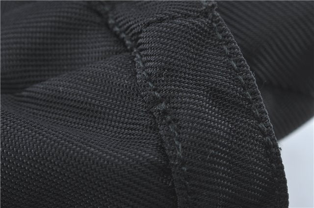 Authentic GUCCI Bamboo Tote Hand Bag Nylon Leather Black J1097