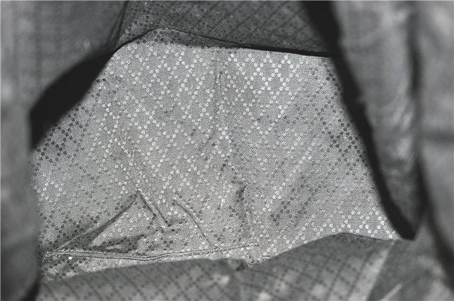 Authentic GUCCI Bamboo Tote Hand Bag Nylon Leather Black J1097