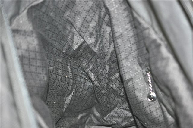 Authentic GUCCI Bamboo Tote Hand Bag Nylon Leather Black J1097