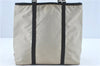 Authentic PRADA Nylon Leather Shoulder Tote Bag Ivory Black J1100