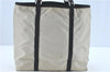 Authentic PRADA Nylon Leather Shoulder Tote Bag Ivory Black J1100