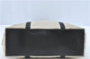 Authentic PRADA Nylon Leather Shoulder Tote Bag Ivory Black J1100