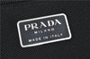 Authentic PRADA Nylon Leather Shoulder Tote Bag Ivory Black J1100